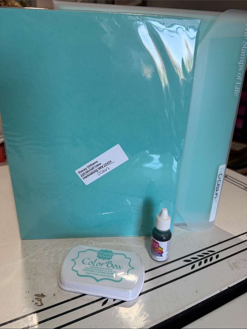 The Stamps of Life Cardstock, Ink Pad and Reinker in Ocean
